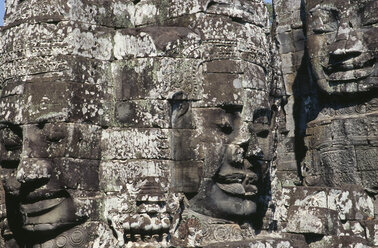 Kambodscha, Siem Reap, Bayon-Tempel, Reliefschnitzereien - PSF00307