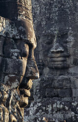 Cambodia, Siem Reap, Bayon Temple, Carved face - PSF00306
