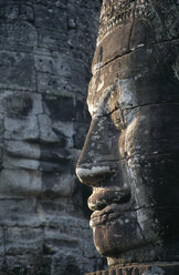 Kambodscha, Siem Reap, Bayon-Tempel, Geschnitztes Gesicht - PSF00305