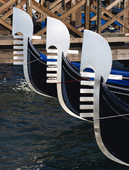 Italy, Venice, Gondola, Bow decoration - PSF00356