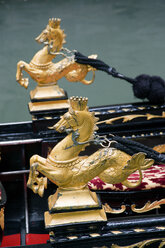 Italy, Venice, Gondola, Sea horse decoration - PSF00345