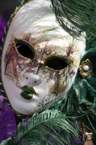 Italien, Venedig, Karnevalsmaske, Nahaufnahme, lizenzfreies Stockfoto
