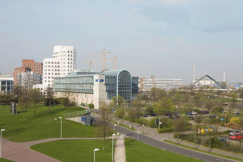 Germany, North-Rhine-Westphalia, Duesseldorf, WDR Studio Building stock photo