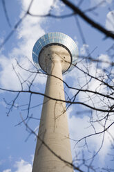 Germany, North-Rhine-Westphalia, Duesseldorf, Rhine Tower, low angle view - UK00170