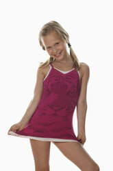 Porträt eines Mädchens (10-11) im Sommerkleid - WWF00975