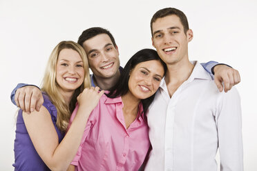 Group of people embracing, smiling, portrait - LDF00742