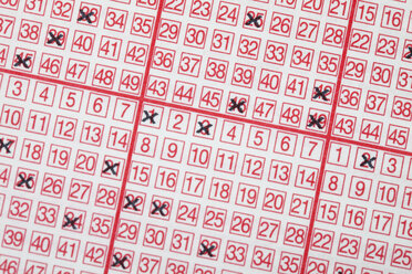 Lottery ticket, close-up, full frame - MAEF01847