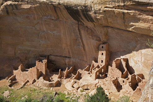 USA, Colorado, Mesa Verde-Nationalpark, Quadratisches Turmhaus - FOF01726