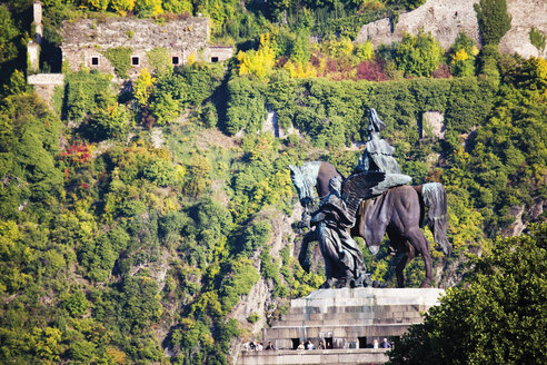 Deutschland, Rheinland-Pfalz, Koblenz, Deutsches Eck, Denkmal für Kaiser Wilhelm I - 11931CS-U