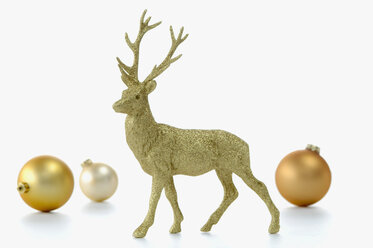 Christmas decoration, Golden stag figurine - ASF03934