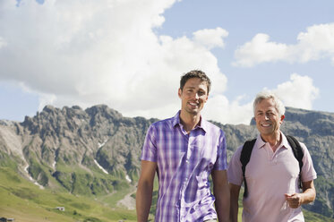 Italy, Seiseralm, Two hikers - WESTF13409