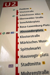 Deutschland, Berlin, U-Bahn-Plan, Nahaufnahme - PSF00383