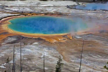 USA, Wyoming, Yellowstone National Park, Grand Prismatic Spring, Blick von oben - FOF01794