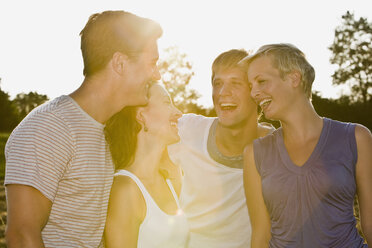 Germany, Bavaria, Young people having fun, portrait, close-up - LDF00810