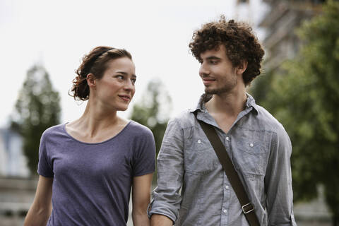 Germany, Berlin, Young couple, portrait stock photo