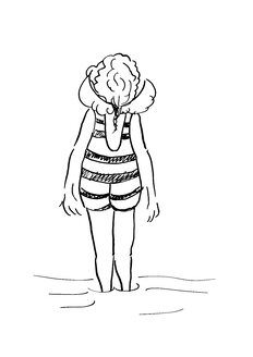 Illustration, Angel wearing swimsuit - KTF00025