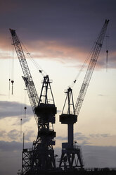 Germany, Hamburg, Cranes in Harbor - TLF00374