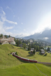 Schweiz, Graubünden, Eisenbahn, Arosa im Hintergrund - WDF00650