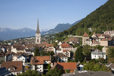 Schweiz, Graubünden, Chur, Blick auf die Stadt - WDF00624
