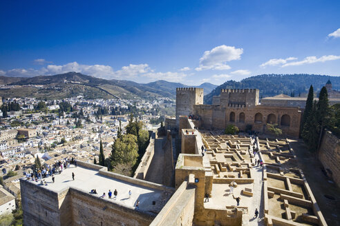 Spain, Granada, View over Alhambra - MSF02300
