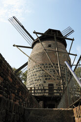 Germany, North Rhine Westphalia, Zons, Windmill, low angle view - 12113CS-U