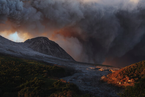 Montserrat, Karibik, Ascheausbruch des Vulkans Soufriere Hills - RM00466