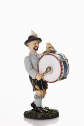 Bavarian figurine playing kettledrum on white background - 12691CS-U