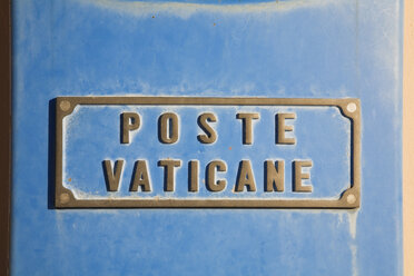 Italy, Rome, Vatican, Close up of vatikan post office sign - GWF01152