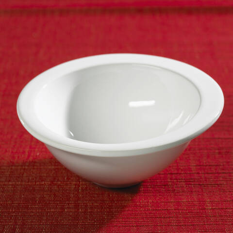 Close up of white bowl stock photo