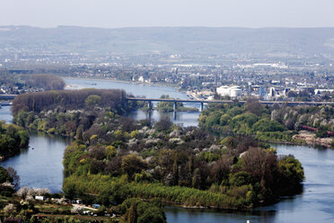 Deutschland, Rheinland-Pfalz, Bezirk Koblenz-Meyen, mit Brücke im Hintergrund - 12974CS-U