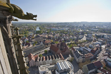Deutschland, Ulm, Blick von der Ulmer Münsterkirche auf die Stadt - WDF00728