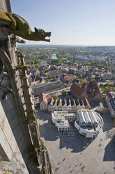 Deutschland, Ulm, Blick von der Ulmer Münsterkirche auf die Stadt - WDF00727