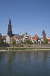 Germany, Ulm, View of city with danube river - WDF00723