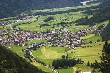 Austria, Tyrol, Oetz, Ötztal, Aerial view of landscape with village - 13174CS-U