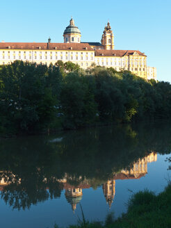 Austria, View of Melk Abbey with river - LFF000175