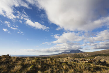 Neuseeland, Nordinsel, Blick auf den Berg Ngauruhoe im Tongariro-Nationalpark - GWF001245