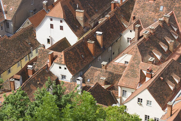 Österreich, Steiermark, Graz, Dächer der Altstadt, Blick von oben - WWF001312