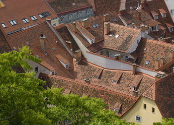 Österreich, Steiermark, Graz, Dächer der Altstadt, Blick von oben - WWF001315