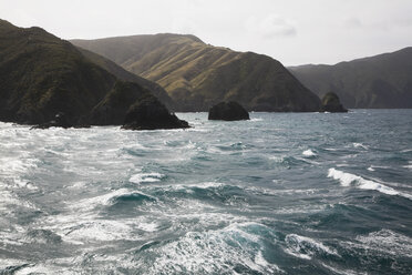 Neuseeland, Südinsel, Blick auf Marlborough Sounds - GWF001218