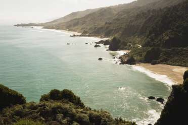 Neuseeland, Südinsel, Westküste, Blick auf Kaipakati Point mit Meer - GWF001295