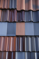 Germany, Bavaria, Oberau, Samples of roof tiles, close up - TCF001344