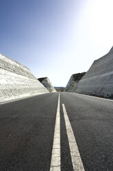 Spain, Granada, View of highway passing through calcareous rock - MSF002393