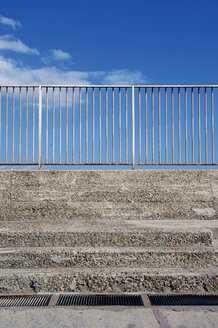 Italy, Sardinia, Cagliari, View of harbour with stairs - LRF000513