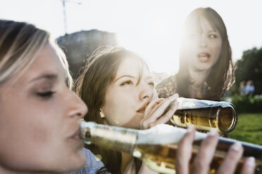 Germany, Cologne, Women drinking beer - JOF000115