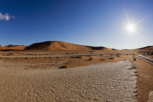 Afrika, Namibia, Namib Naukluft National Park, Blick auf totes Vlei in der Namib Wüste - FOF002364