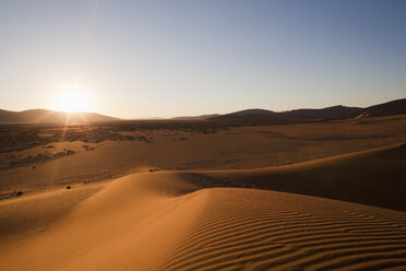 Africa, Namibia, Namib Naukluft National Park, View of sand dunes in the namib desert - FOF002472