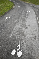 Tschechoslowakei, Prag, Radfahrschild auf der Straße - WVF000074