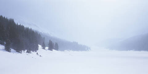 Canada, British Columbia, View of landscape in winter stock photo
