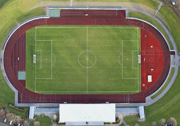 Deutschland, Luftaufnahme eines Fußballstadions - WBF000234