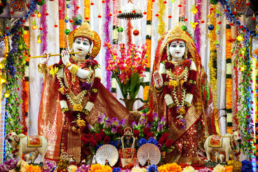 Malaysia, Krishna und Radha im Tempel - NDF000155